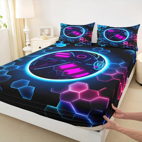 Miniatura 33 de Erosebridal Graffiti Rugby Ball Sheets for Boys Girls Colorful Rugby Helmet Fitted Sheet,Sports Kids Bedding Sets Football Game Bed Sets Twin 2 Piece