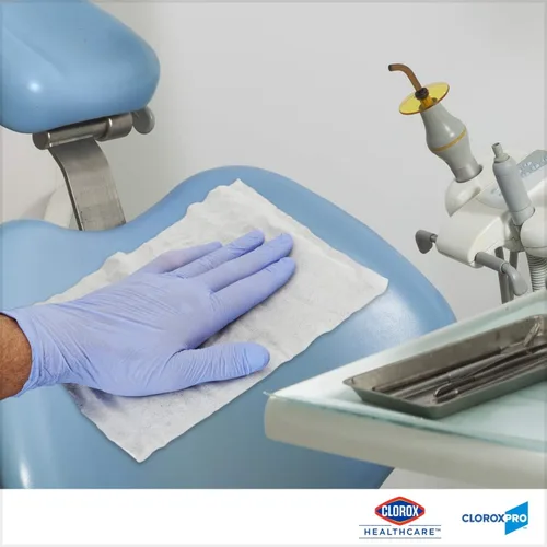 Miniatura 8 de Clorox Healthcare Toallitas desinfectantes limpiadoras de peróxido de hidrógeno, 12 x 11 pulgadas, repuesto para cubo, 185