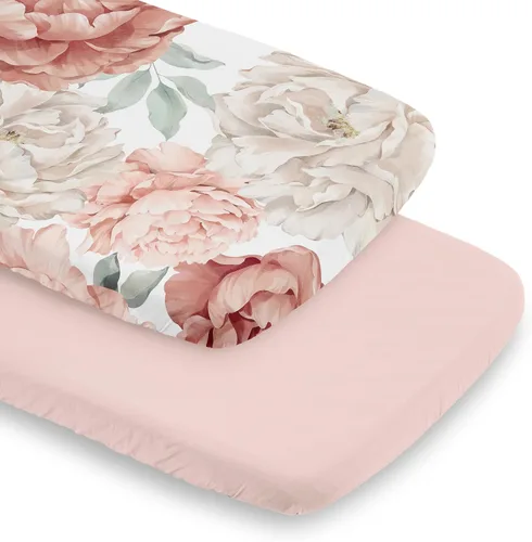Miniatura 14 de Sweet Jojo Designs Sábanas ajustables para cuna de bebé (rosa sólido) para niñas, guardería infantil, habitación de niños pequeños - Tamaño estándar