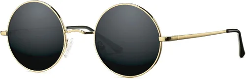 Miniatura 2 de COASION Gafas de sol polarizadas redondas retro con círculos UV400