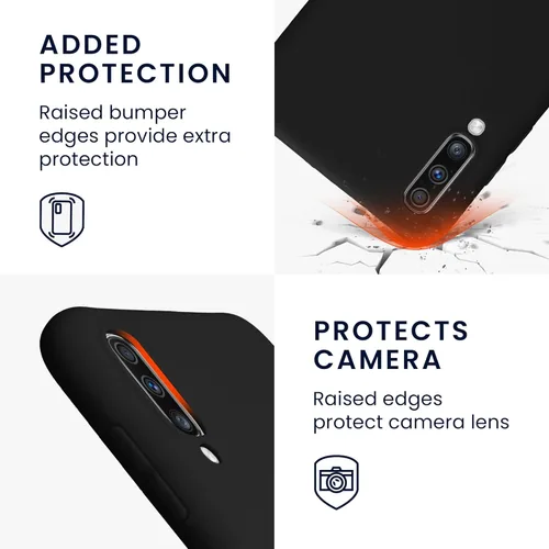 Miniatura 3 de kwmobile Funda compatible con Samsung Galaxy A70 - Funda protectora de silicona TPU suave y delgada, color negro mate