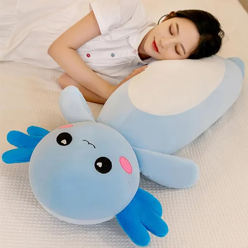 Miniatura 2 de Somao Almohada de Felpa Larga de Axolotl, Lindo Cuerpo de Animal de Peluche de Axolotl, Suave Peluche de Muñeca de Axolotl para Niñas y Niños