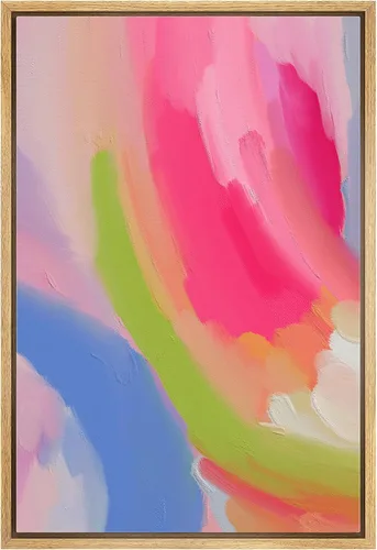 Miniatura 13 de MUDECOR Impresión en Lienzo Enmarcado Arte de Pared Pincelada Floral Abstracta en Tonos Neutros Cálidos Tonos Terrosos Ilustraciones Minimalismo