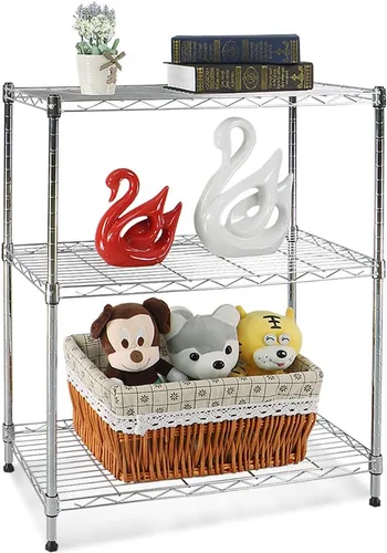 Miniatura 3 de NSF - Estantería de alambre, estantes de almacenamiento de acero de 3 niveles de altura ajustable de 24 pulgadas de largo x 12 pulgadas de ancho x