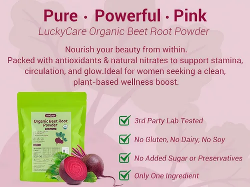 Miniatura 3 de Polvo de raíz de remolacha orgánica 13.6oz (385g) Superalimento puro crudo Rico en nitratos de origen vegetal Apoya la energía, la resistencia