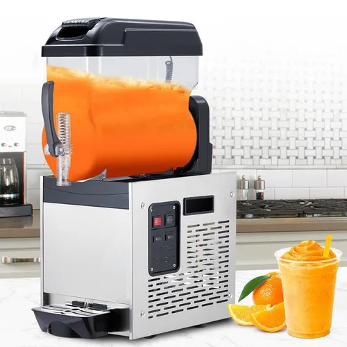Máquina comercial de granizados Máquina de bebidas congeladas, solo tanque 12l 500w de acero inoxidable, fabricante de batidos de granizado de vino