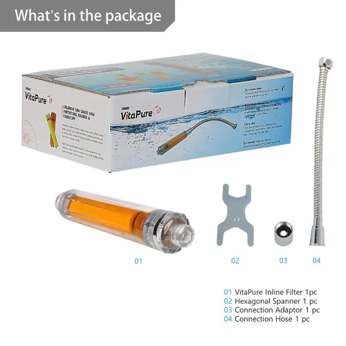 Miniatura 9 de VCF-50V Filtro de ducha en línea ultra compacto de vitamina C también conocido como SUF-50V
