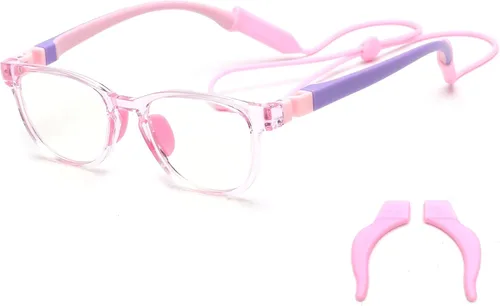 Miniatura 18 de JM Lentes de luz azul para niños, hierbas para juegos de computadora para niñas y niños de 3 a 10 años, lentes anti Blue Ray TR90
