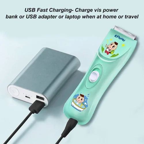 Miniatura 4 de ENSSU Cortapelos para bebés, cortapelos inalámbrico para niños con pantalla LED, kit de corte de pelo de bebé con hoja segura para la piel