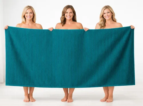 Miniatura 14 de DAN RIVER Paquete de 2 sábanas de baño de 35x70 pulgadas, sábanas de baño jumbo acanaladas para adultos, toallas grandes gruesas y absorbentes