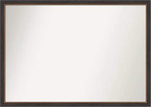 Miniatura 218 de Amanti Art Espejo de baño negro para sobre el fregadero, 23 x 23 pulgadas, espejo cuadrado negro Ashton, marco de madera tradicional mediano, se