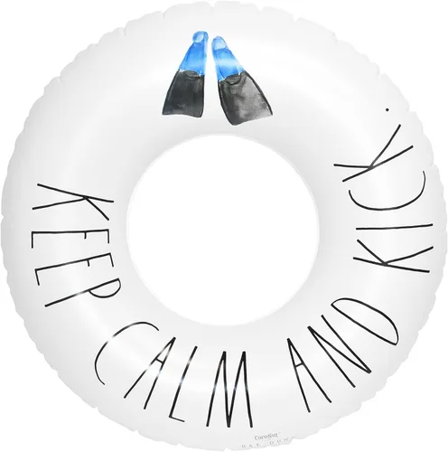 Miniatura 10 de Rae Dunn x CocoNut Float Junior Ring Float - Balsa inflable de 32 pulgadas y tubo interior de agua duradero - Conducción estable para fiestas