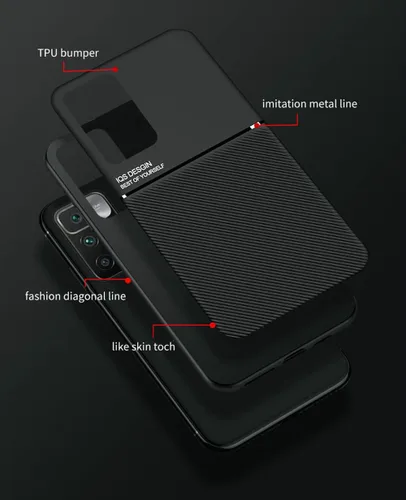 Miniatura 3 de Kepuch Mowen Funda Para Xiaomi Redmi 10/Redmi Note 11 4G 2021 - Cubierta De Parachoques Placa De Metal Incorporada Para Xiaomi Redmi 10/Redmi Note