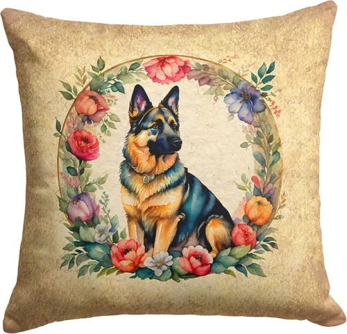 Miniatura 91 de Caroline's Treasures DAC2072PW1414 Affenpinscher and Flowers - Almohada decorativa de tela, lavable a máquina, para interiores y exteriores