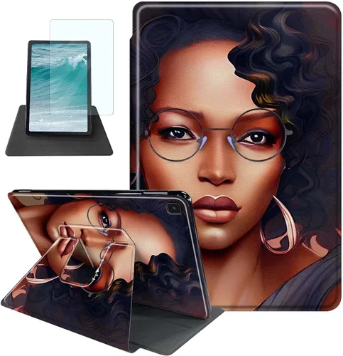 Miniatura 9 de Rossy Funda para Samsung Galaxy Tab A7 Lite de 8.7 pulgadas 2021 (SM-T220/T225/T227) + protector de pantalla giratorio de 360 grados con soporte