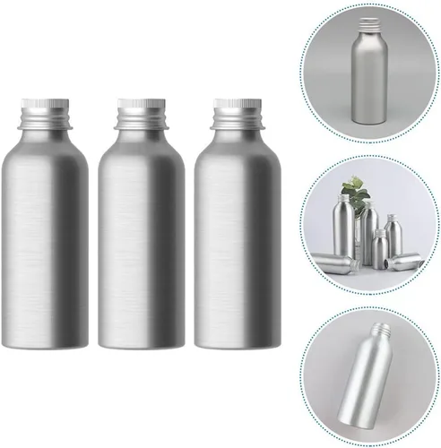 Miniatura 8 de Yardwe 3 Conjuntos de tapas de aluminio de aluminio a prueba de fugas botellas de viaje reutilizables botella de aceite recarga s vacío perfume agua