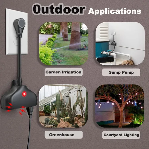 Miniatura 2 de Alarma de falla de energía WiFi, alertas de aplicación inteligente y sirena de 110 dB y uso en interiores y exteriores para congelador, bomba