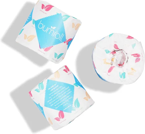 Miniatura 2 de 24 rollos de papel higiénico Bumroll reciclado y sostenible, suave, absorbente y ecológico, ideal para el hogar, la oficina y los baños, seguro