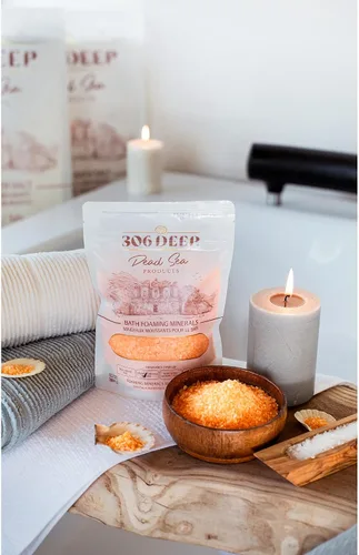 Miniatura 4 de 306 sales de baño de aguas muertas profundas minerales espumantes – Mineral grueso naranja del mar muerto para remojar con aceites esenciales