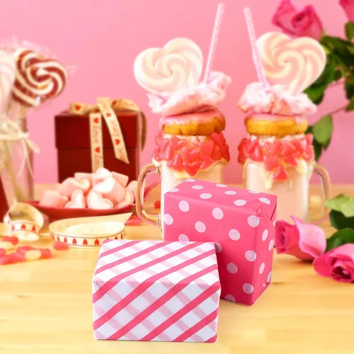 Miniatura 3 de PLULON 60 hojas de papel de seda rosa de San Valentín a granel, para bolsas de regalo, hojas de papel de seda para el hogar, cocina, manualidades