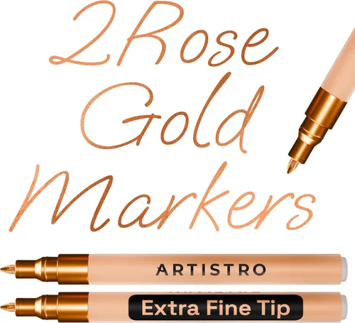 Miniatura 31 de Artistro 2 marcadores de pintura acrílica negros - 3mm marcadores de punta media - Perfectos para manualidades, proyectos de arte y más