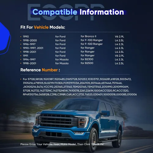 Miniatura 2 de ECCPP Compresor de A/C con embrague 1996-1997 compatible con Ford F-100 Ranger 2.3L 1998-2001 compatible con Mazda B2500 2.5L Compresor de A/C