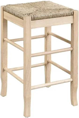 Miniatura 15 de Boraam Taburete cuadrado Rush de altura para barra, 29 pulgadas, capuchino
