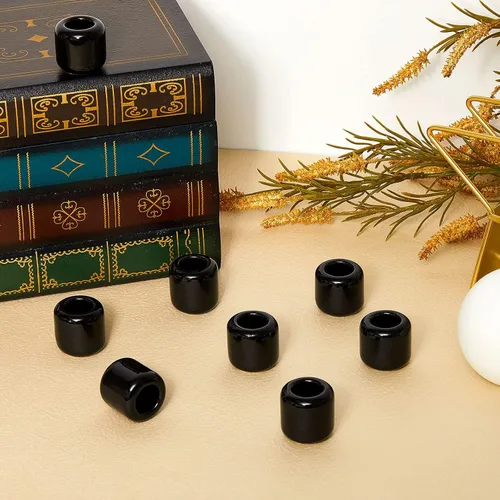 Miniatura 4 de Suclain 10 Pcs 0.7 Inch Chime Candle Holder Small Candle Holders Ceramic Holder for Rituals, Spells, Vigil, Altar, Witchcraft, Wiccan Supplies