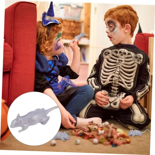 Miniatura 3 de Toyvian 10Pcs Realistic Halloween Simulation Mouse Funny Plastic Fake Rat Prank Props for Spooky Decor Lightweight and Portable for Halloween