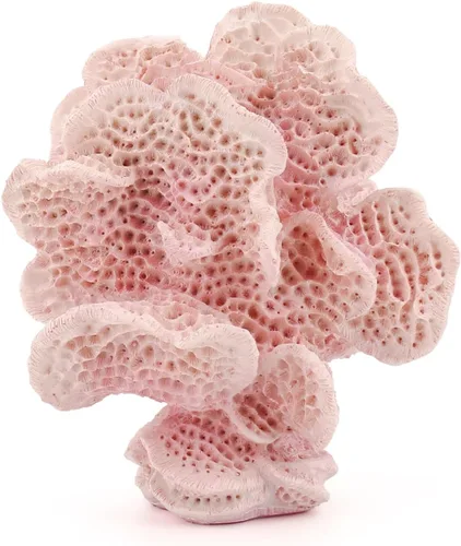 Accessoryway Decoración de arrecife de coral rosa rubor, decoración costera moderna para el hogar: pequeña estatua de coral sintético para fiestas