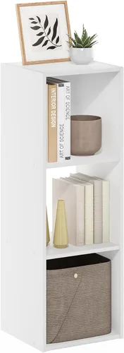 Miniatura 14 de Furinno - Estantería clásica para libros, estantes de almacenamiento, roble francés