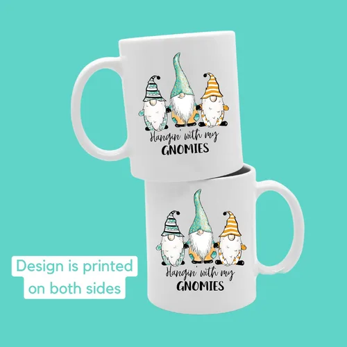 Miniatura 3 de Divertida taza de cerámica de gnomo, taza de café Hangin with my Gnomies, regalos para adultos, taza de café, día de San Valentín, cumpleaños