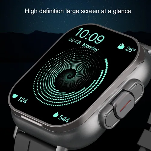 Miniatura 2 de Reloj inteligente con auriculares, relojes con correa de silicona, pantalla de 2.01 pulgadas, reloj rastreador con auriculares