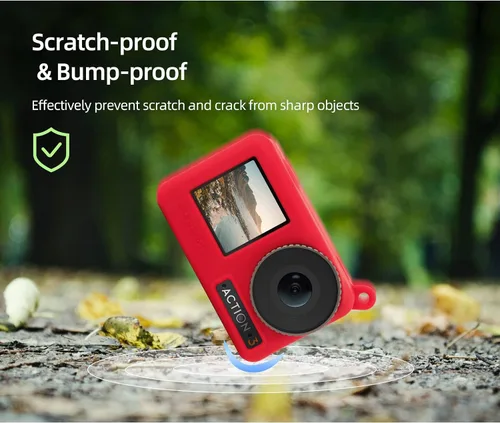 Miniatura 9 de Funda protectora de silicona para cámara DJI OSMO Action 4/Action 3, portátil a prueba de caídas OSMO Action 4/3, funda protectora de accesorios