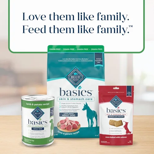 Miniatura 8 de Blue Buffalo Basics Alimento seco para perros adultos de raza grande sin granos para el cuidado de la piel y el estómago, dieta de ingredientes