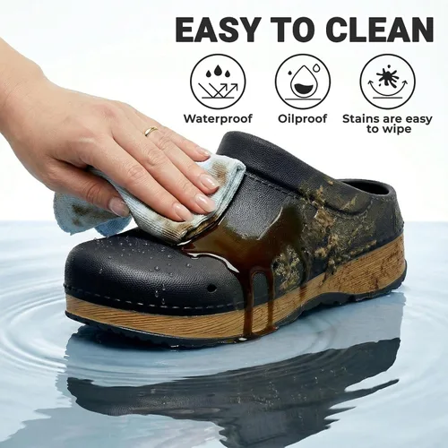 Miniatura 4 de Youermei Zapatillas de casa para hombre y mujer, sandalias de trabajo ligeras con plantilla EVA extraíble, soporte de arco, zapatos antideslizantes