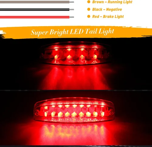 Miniatura 2 de Luz trasera universal de 12 V, luces de freno para ATV, compatibles con Yamaha Honda Suzuki 50cc 70cc 90cc 110cc 125cc Tao Tao Scooter motocicleta