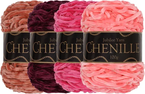 Miniatura 30 de JubileeYarn - Hilo de chenilla (3.53 oz/poliéster peinado, circonita), 1 pastel