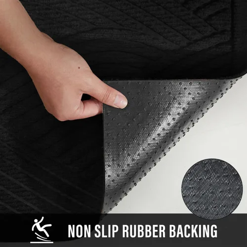 Miniatura 3 de HIYARD Tapete resistente para puerta delantera, tapetes absorbentes para barro y suciedad, antideslizantes, para interior y exterior, resistentes a