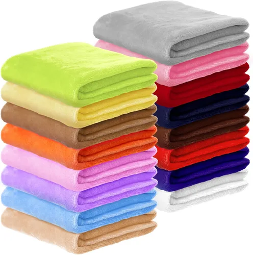 Kinlop 16 mantas peludas para bebé, 39 x 27 pulgadas, suaves para niños, acogedora manta ligera y cálida, para primavera y verano, para bebés, niñas