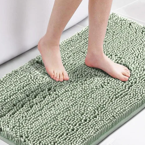 Miniatura 29 de H.VERSAILTEX Alfombra de Baño Alfombra de Baño Alfombras de Baño para Baño Antideslizante Alfombras de Baño Extra Gruesa de Chenilla Alfombra 17" x