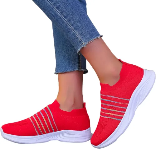 Miniatura 3 de Dress Shoes For Girls Women Fly Woven Mesh Running Shoes Athletic Tennis Walking Shoes Comfy Runners Fashion Sport Shoes Sandalias de cuña de mujer
