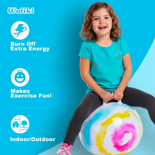 Miniatura 3 de Bola de saltar WALIKI para niños y adultos, bola de saltar de color desteñido, bola para saltar, para carreras de relevo en un día de campo