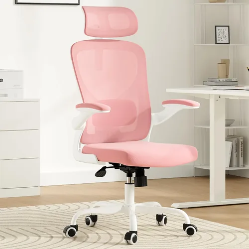 Miniatura 13 de Ergonomic Office Chair with Headrest, Breathable Mesh Office Chair with Wheels, High Back Computer Chair with Armrests and Adjustable Lumbar Support