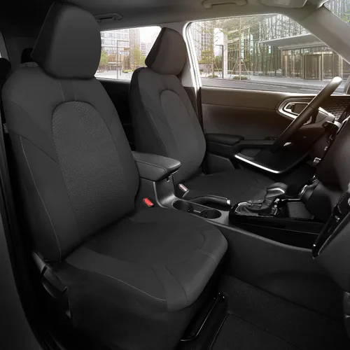 Miniatura 13 de Motor Trend Fundas de Asiento de Coche de Tela Gris para Asientos Delanteros – Fundas de Asiento Tipo Bucket Automotrices Premium, Hechas