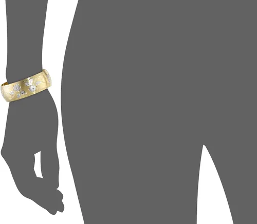 Miniatura 2 de Tienda Collection Pulsera grabada a mano con relleno de oro amarillo de 14 quilates
