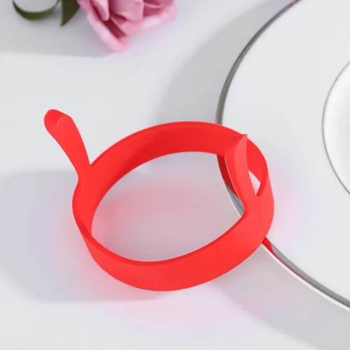 Miniatura 8 de 4 piezas de anillos de huevo de silicona, moldes antiadherentes redondos para desayuno, herramienta de molde para el hogar, anillos de cocina, molde