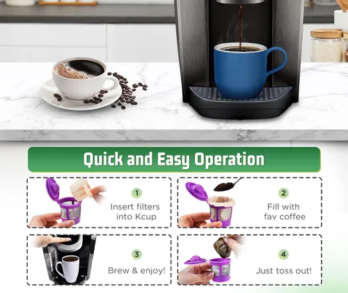 Miniatura 7 de VIVI SKY Filtros de papel de café K cup con tapa, desechables para Keurig, se adapta a todas las marcas de filtros Keurig de una sola porción