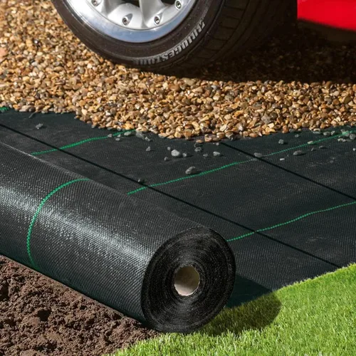 Miniatura 9 de Tela de paisaje resistente de barrera de malezas, cubierta de suelo geotextil tejida, alfombrilla de control de malezas prémium para camas