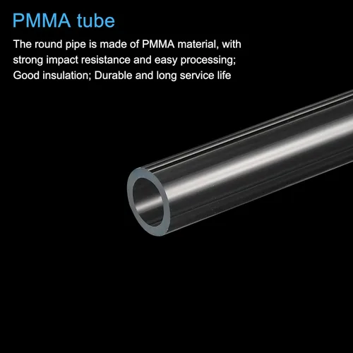 Miniatura 4 de MECCANIXITY Tubo acrílico transparente rígido redondo tubo 15mm (0.6") ID 18mm (0.7") OD 14" para lámparas y linternas, sistema de refrigeración por